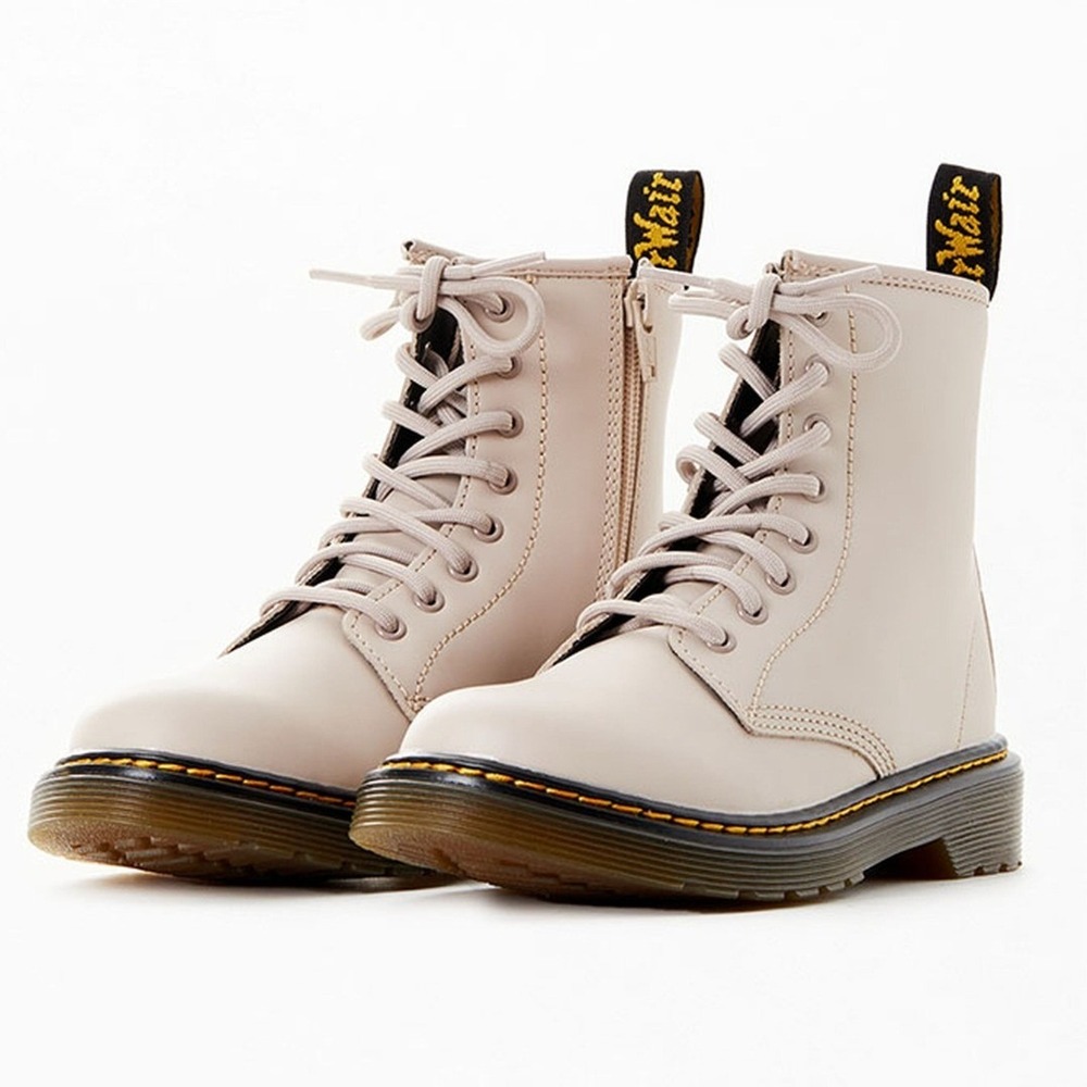 Dr Martens 1460 8-Eye Leather Boots in Vintage Taupe Women's Size 5